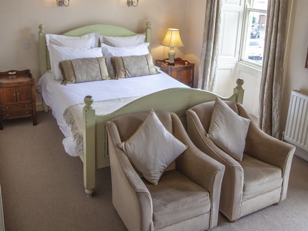 Double bedroom at The Wensleydale Hotel, Middleham, offers boutique accommodation in the heart of the Yorkshire Dales