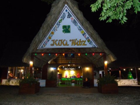 KIki Witz Restaurant entrance at nighttime