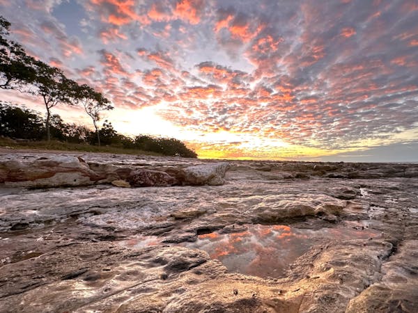 Spectacular Sunset Rockpool Reflections, Wagait Beach, NT