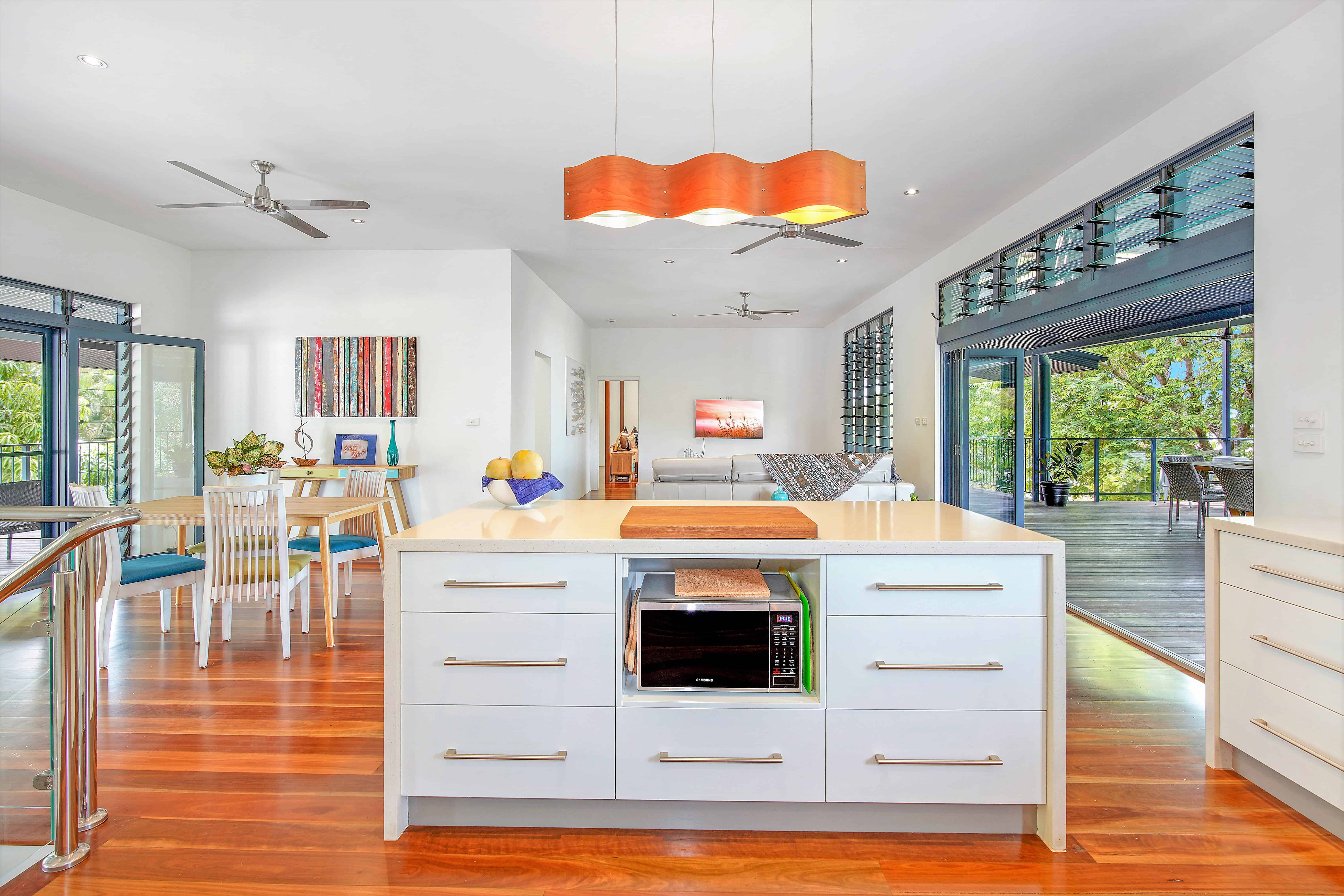 Cooking with a View in Beach House Kitchen