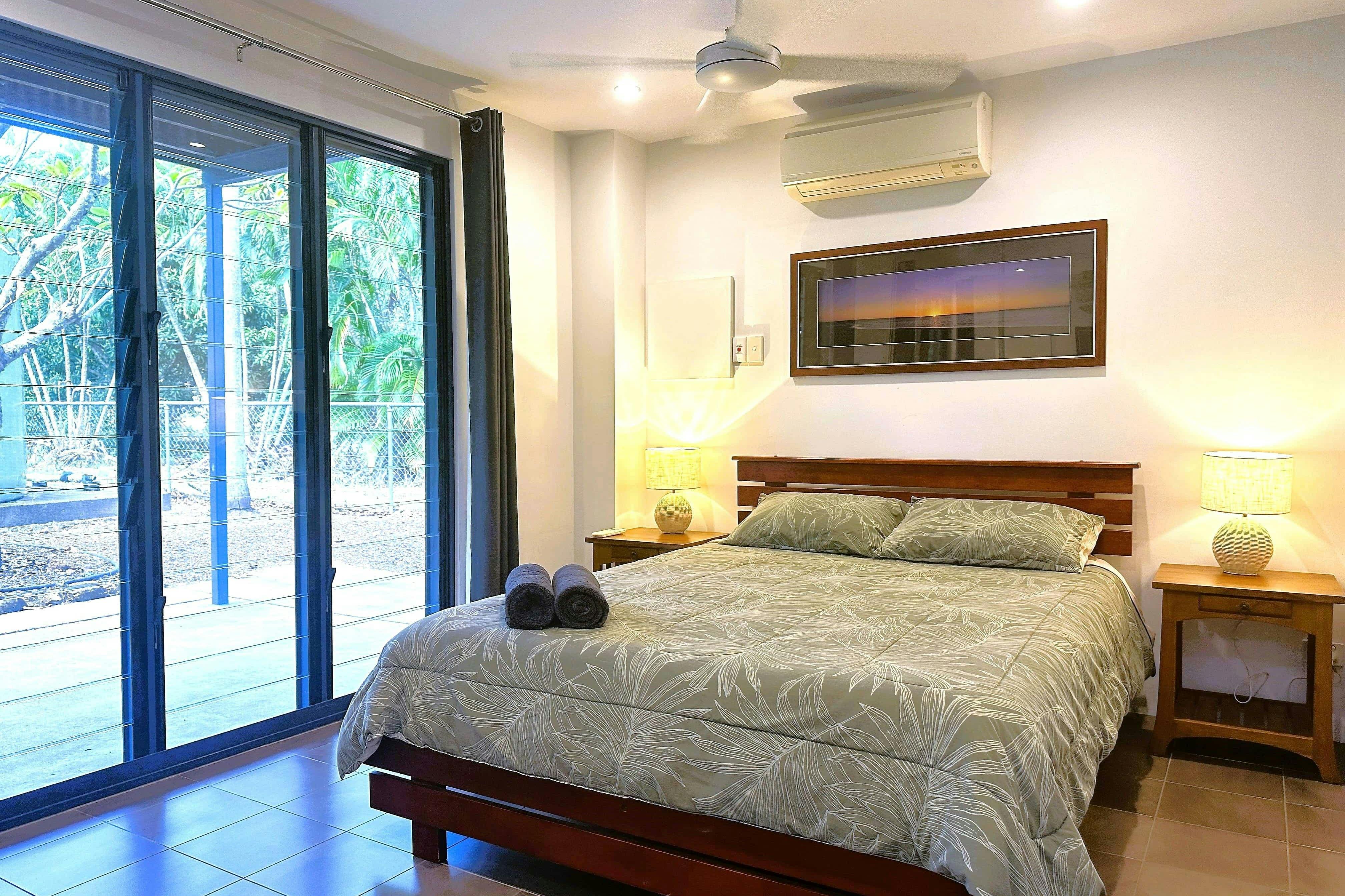 Air Conditioned Queen Bedroom with Ensuite and Garden View
