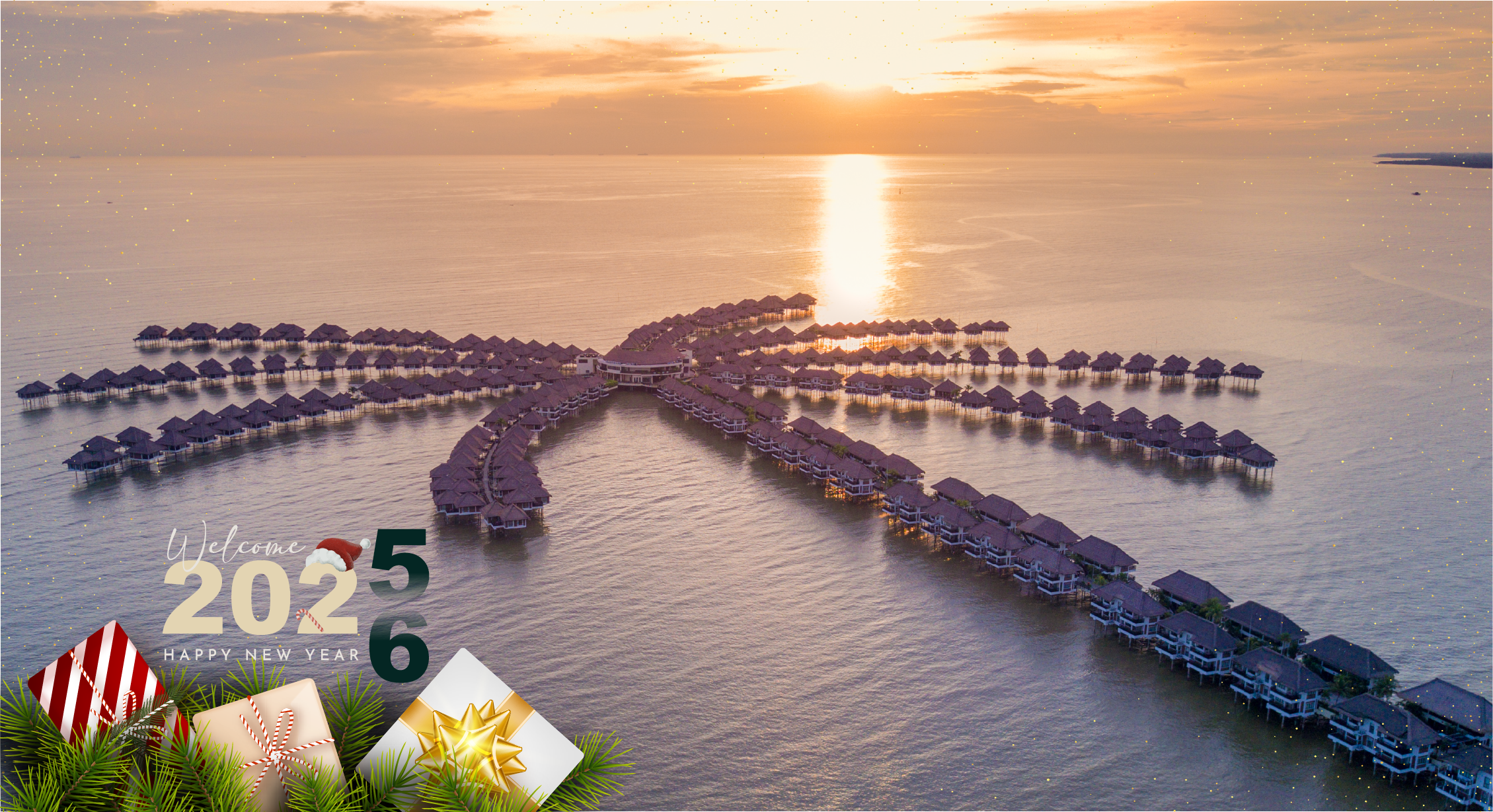 golden_palm_tree_overwater_villa_festive 1