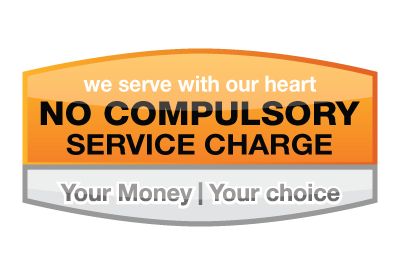 No Compulsory Service Charge