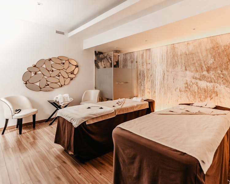 Sala de tratamento a casal no Stone Spa by Bruno Vassari no Alentejo Marmoris Hotel & Spa