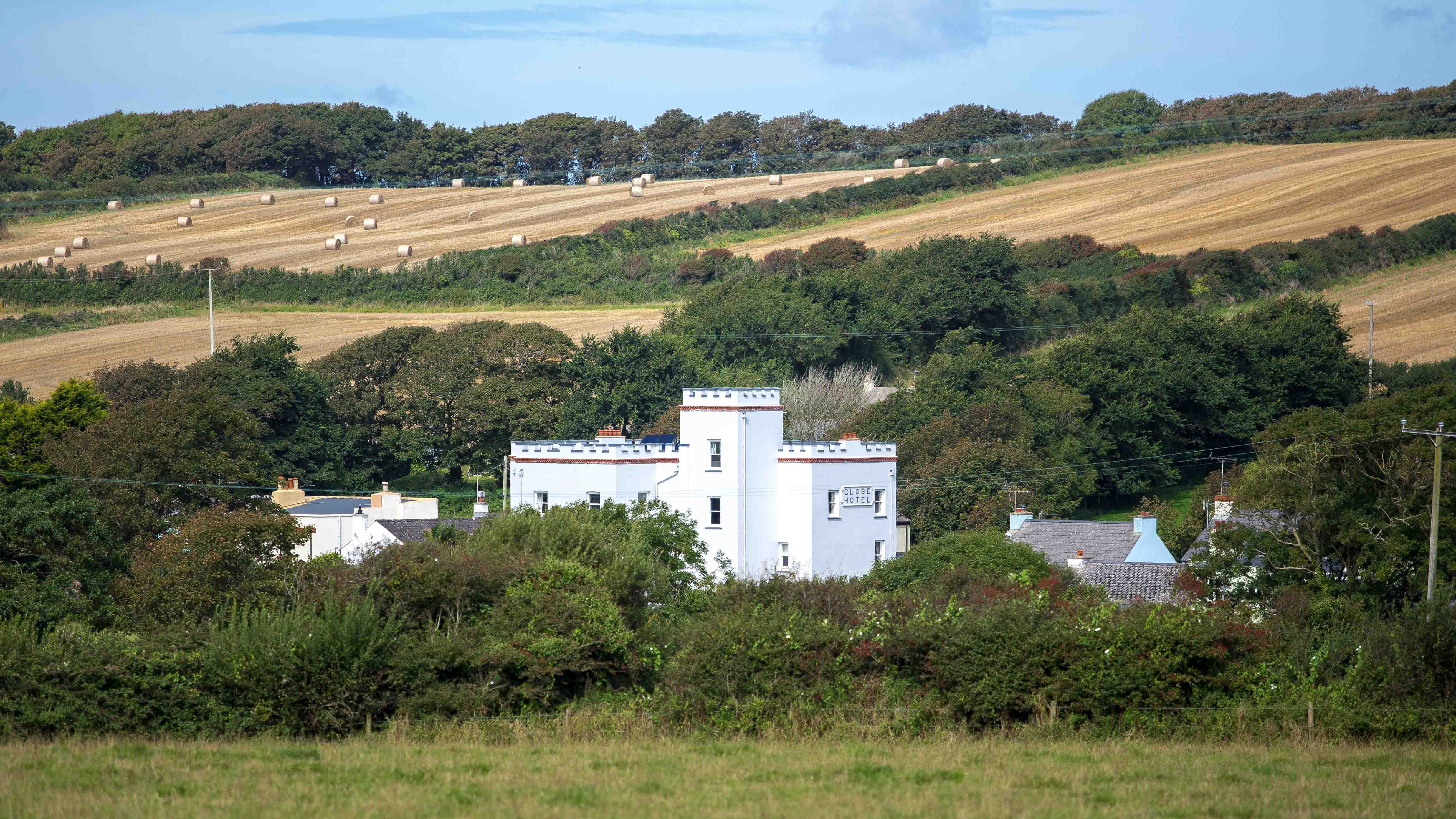 The newly renovated Globe from the hill down to Angle