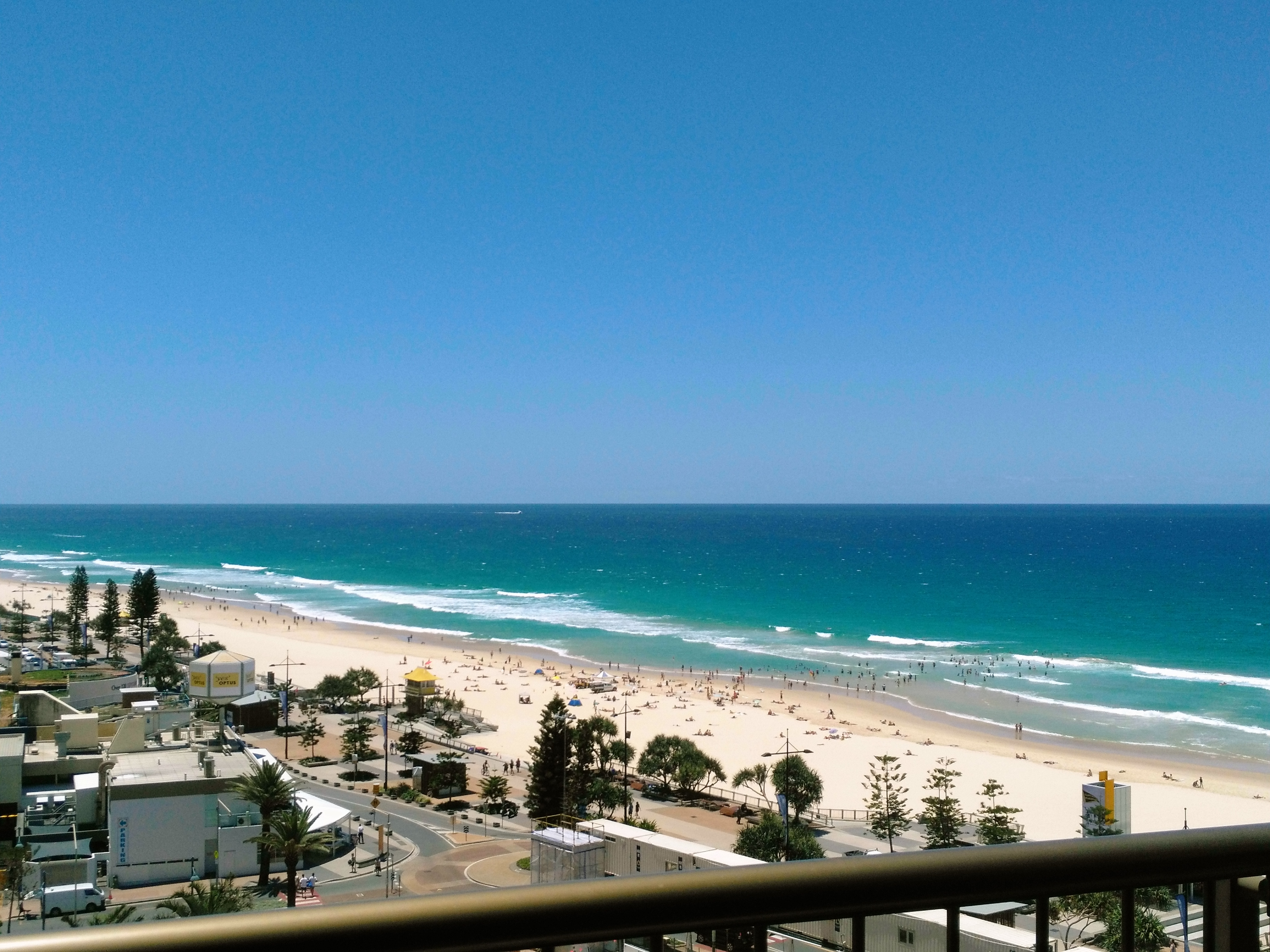 Ocean View from room to Surfers Paradise beach, Gold Coast, Queensland, Australia