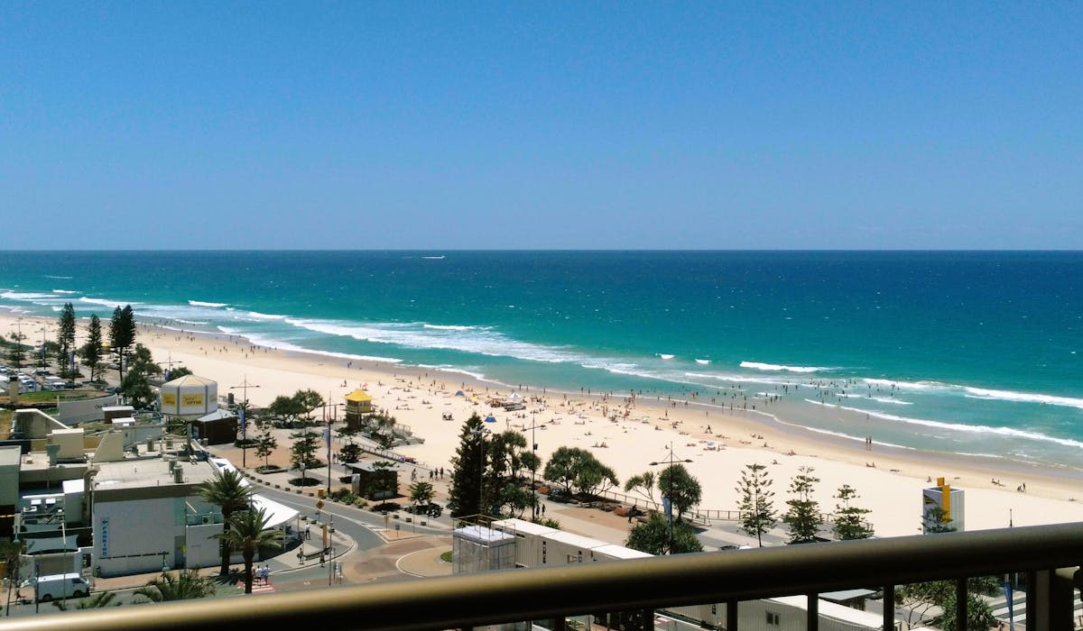Ocean View from room to Surfers Paradise beach, Gold Coast, Queensland, Australia