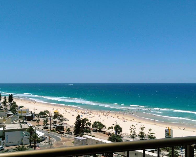 Ocean View from room to Surfers Paradise beach, Gold Coast, Queensland, Australia