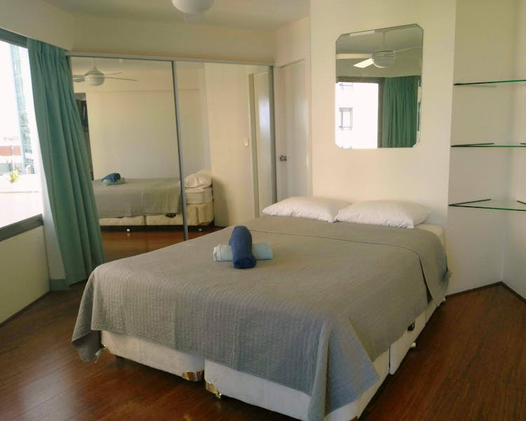 one bedroom apartment with ocean view, surfers paradise beach, gold coast beach, queensland, australia