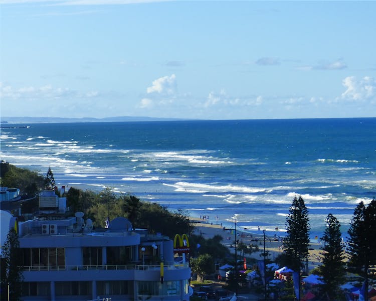surfers paradise beach, gold coast beach, queensland, australia