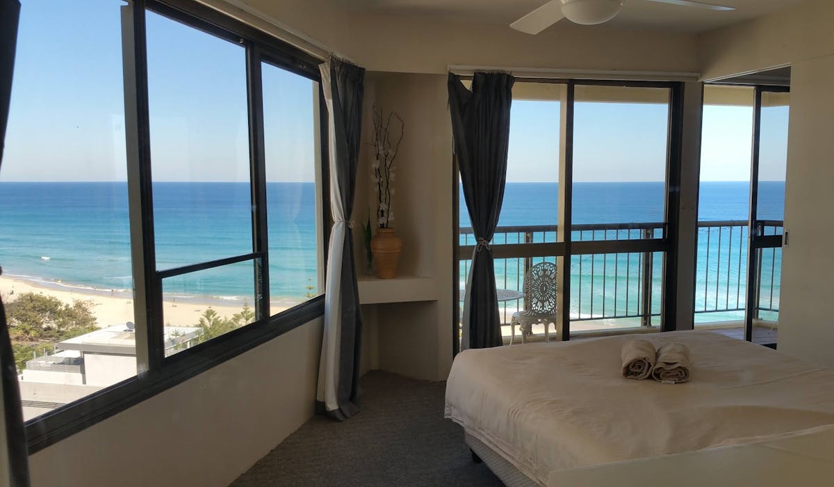 Full Ocean view from room in Surfers Paradise beach, Gold Coast, Queensland, Australia