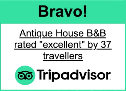 Traveller Review Awards 2020 for Antique House B&B