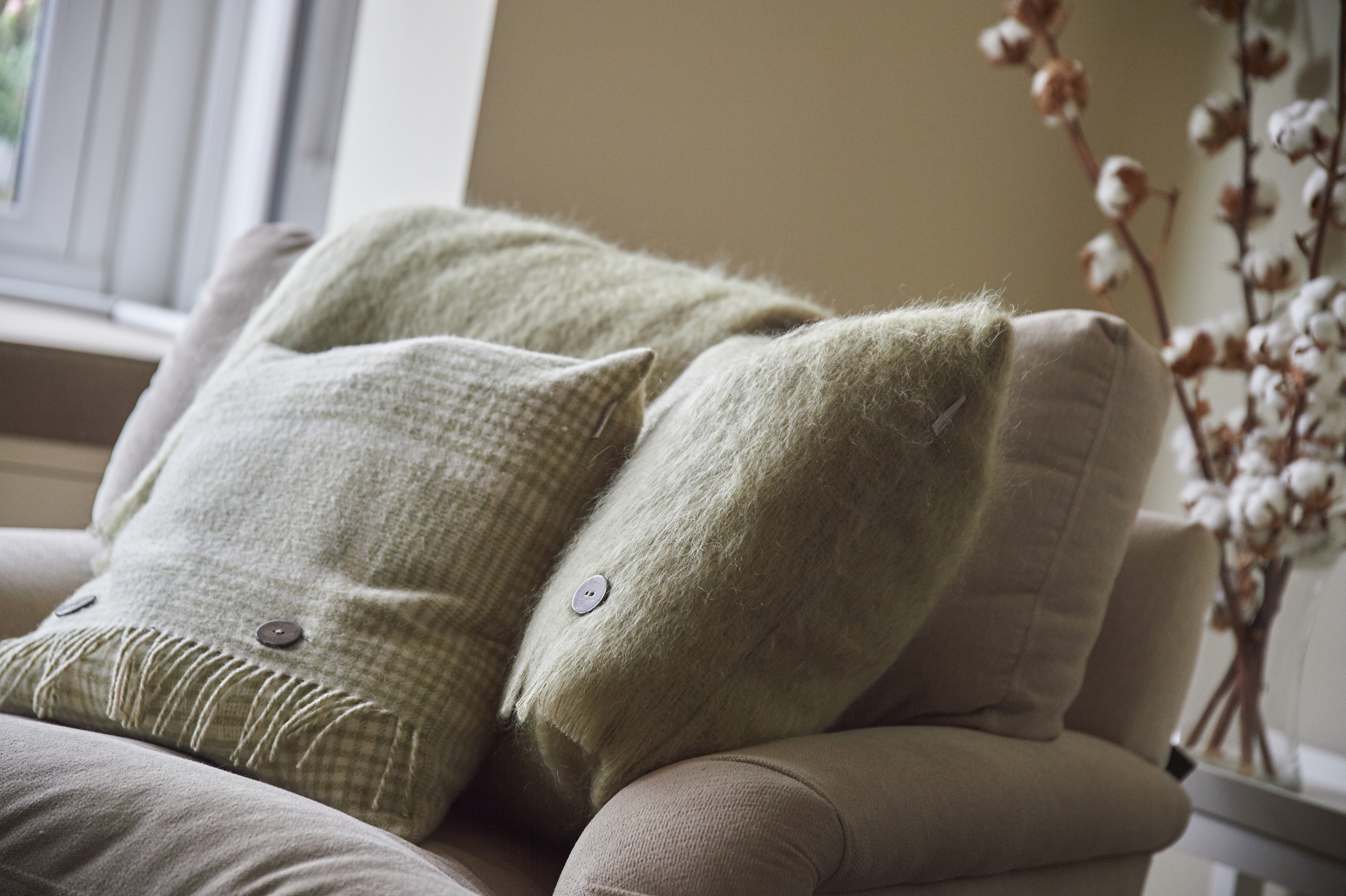 Cosy Cushions on Armchair