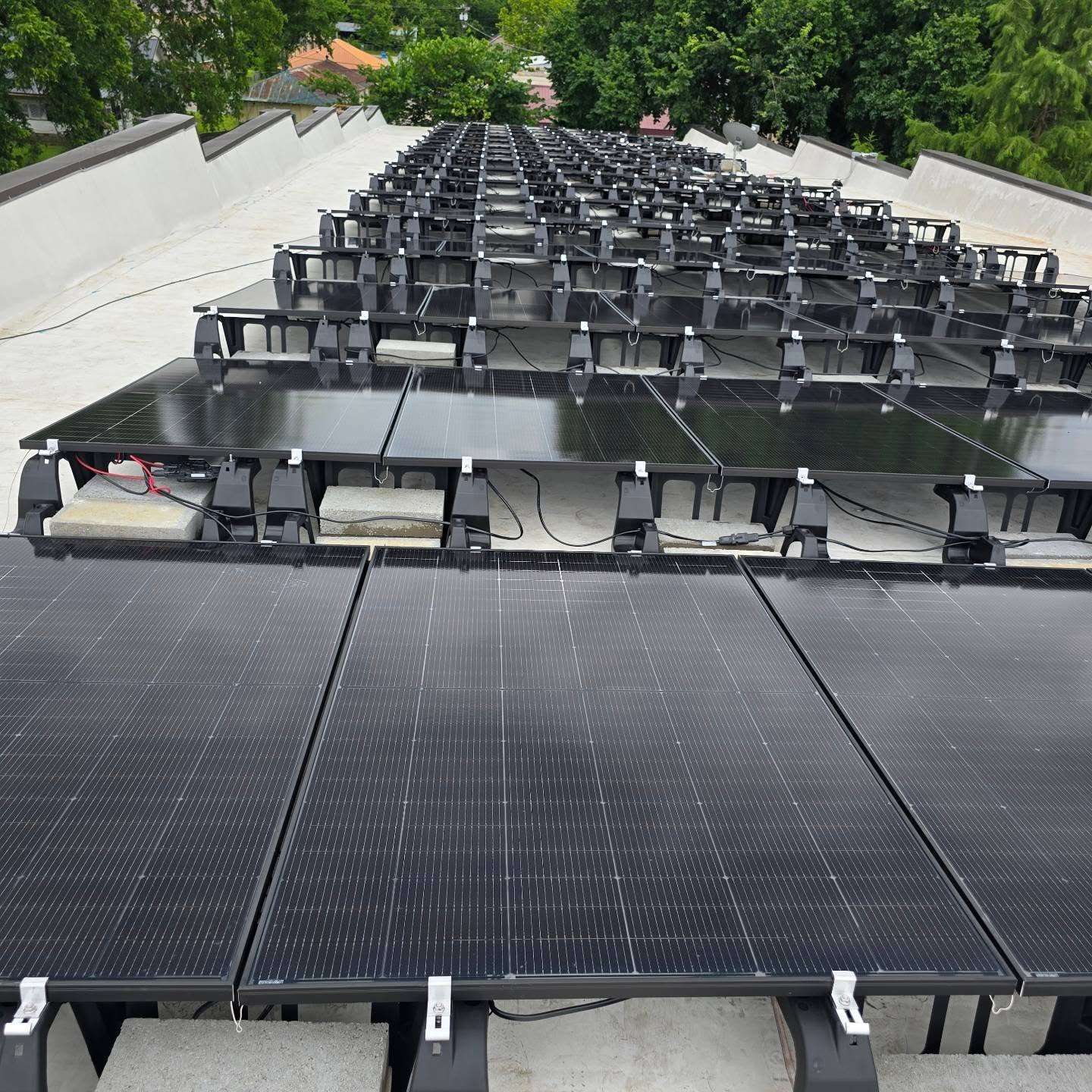 Our roof has 89 double sided solar panels!