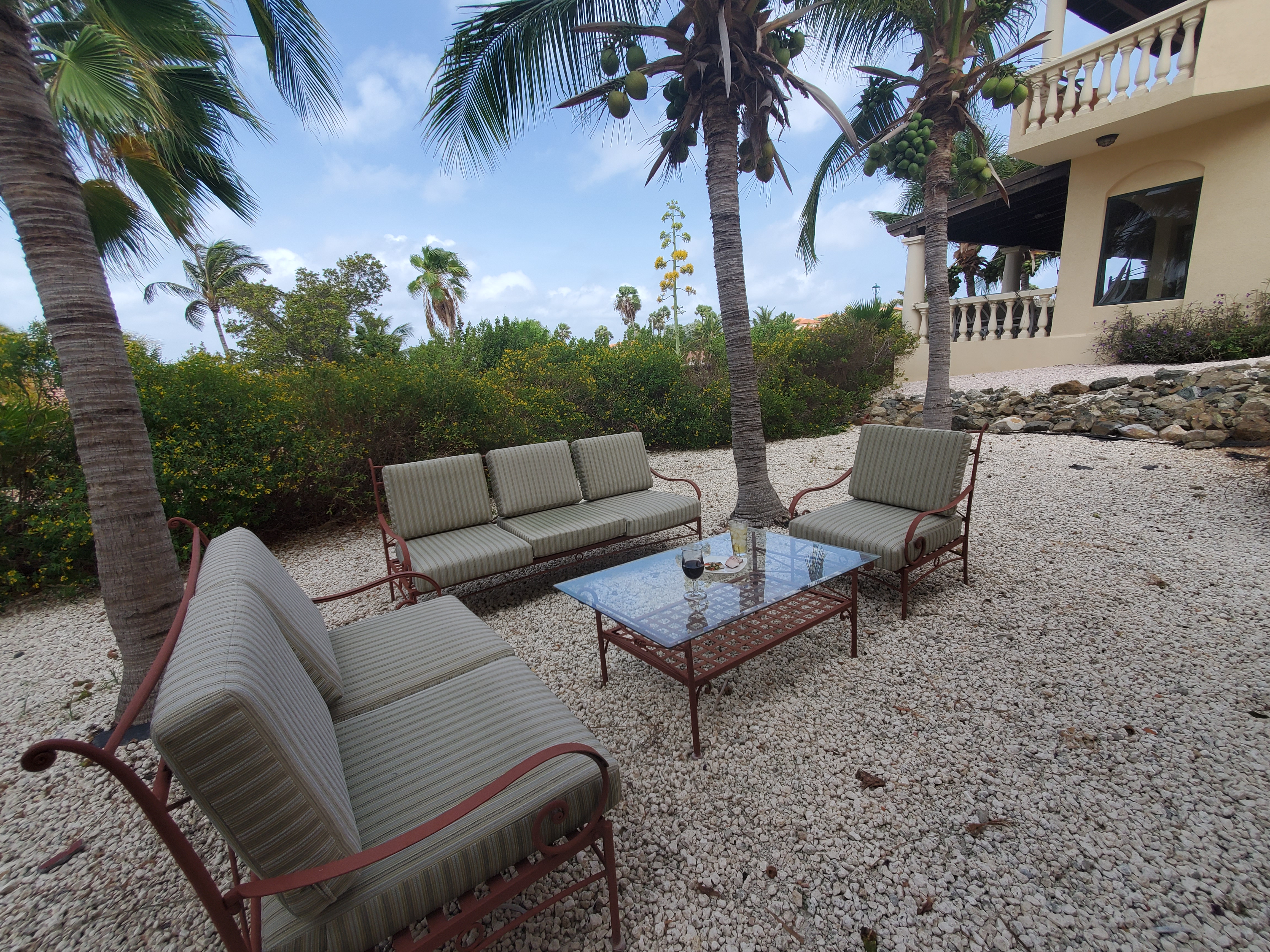 Homey outdoor private seating