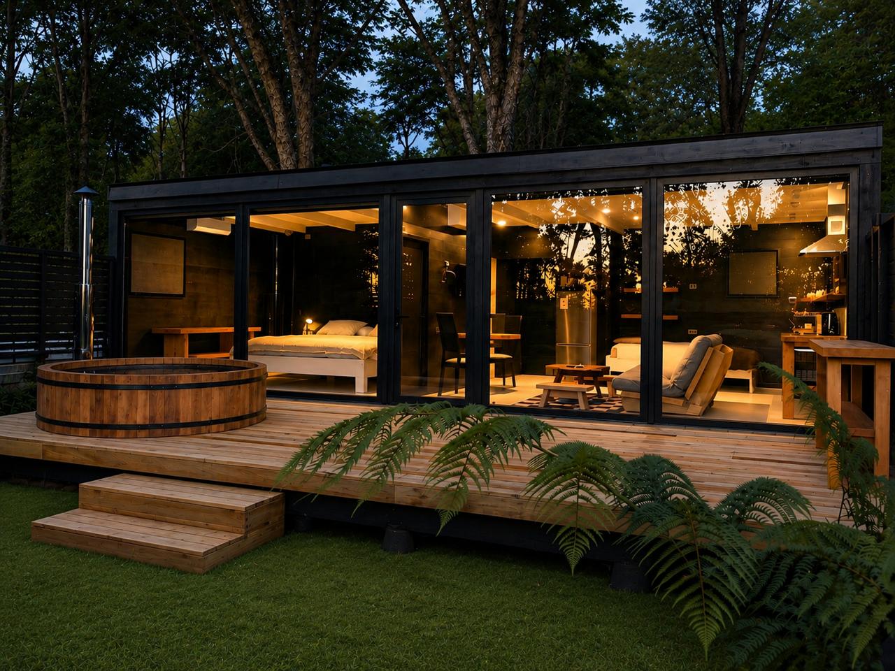 Cabaña con Hot Tub 1
