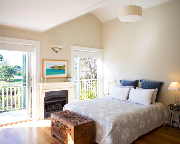 Bedroom 1 with King bed - Estuary Terrace Suite, 970 Lonely Bay Lodge