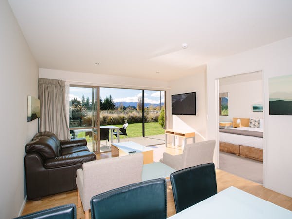 Modern and inviting two-bedroom apartment at Oakridge Resort, perfect for families or groups with a separate living area and