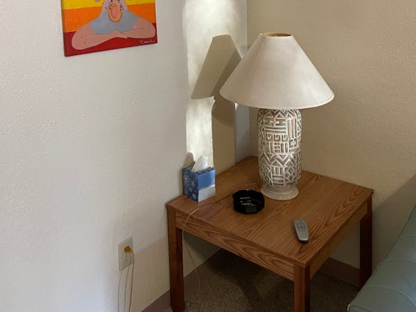 lamp and painting