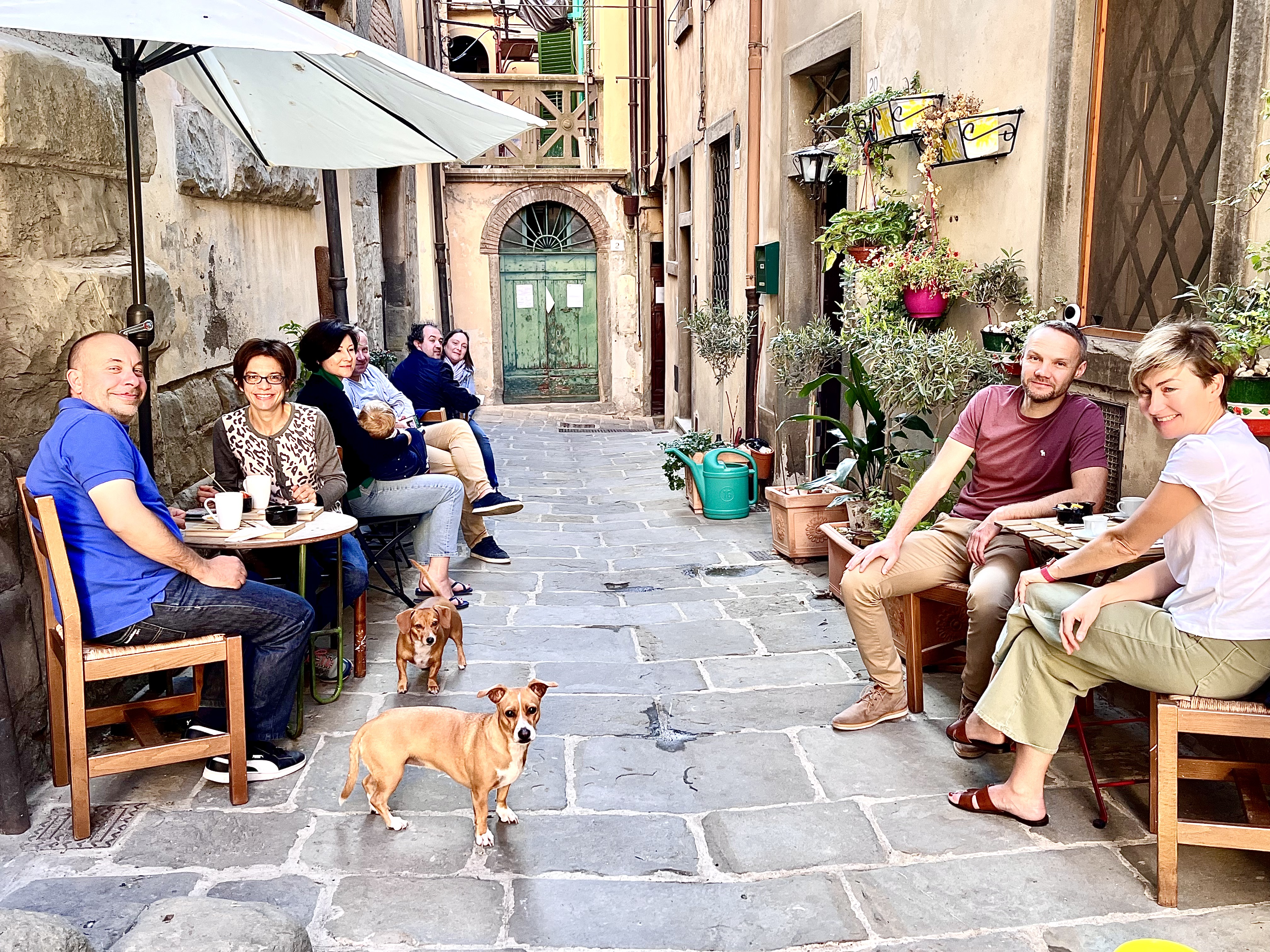 Summer time breakfast outside