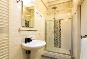 New bathroom with large shower