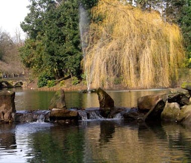 sefton park lake, fountain