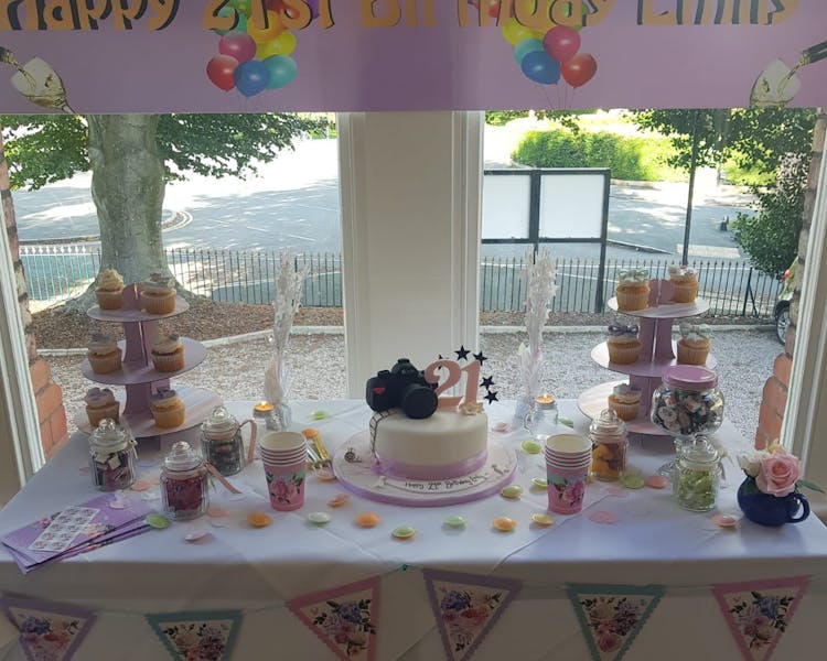 cake table, buffet table, birthday party