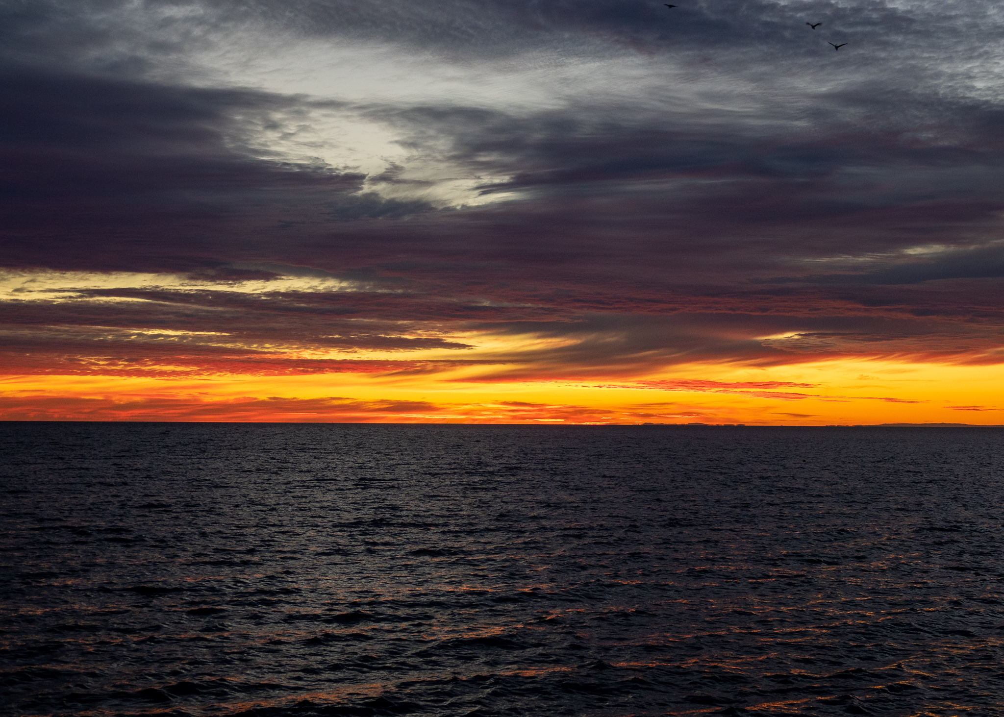 Stormy sunrise over Port Vincent waters