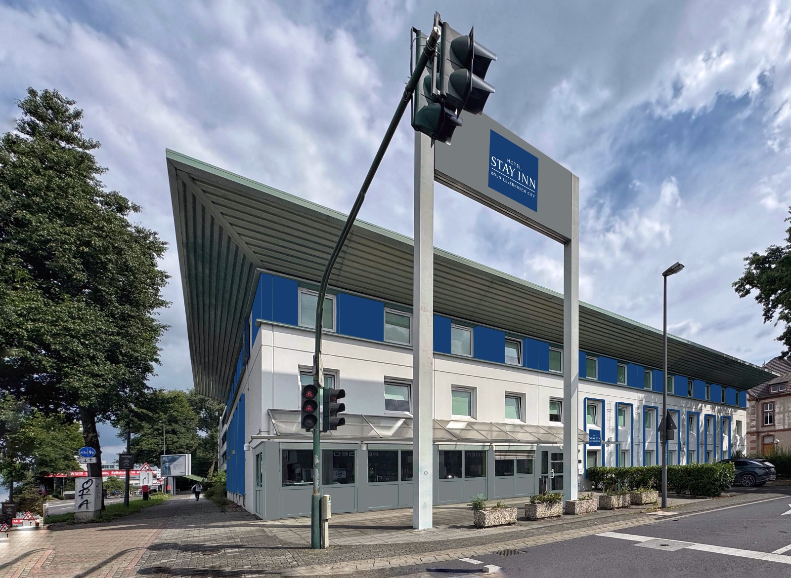 Außenansicht des Hotels.