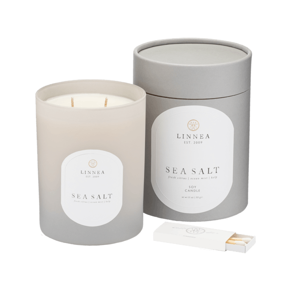 Sea Salt Candle with Matches