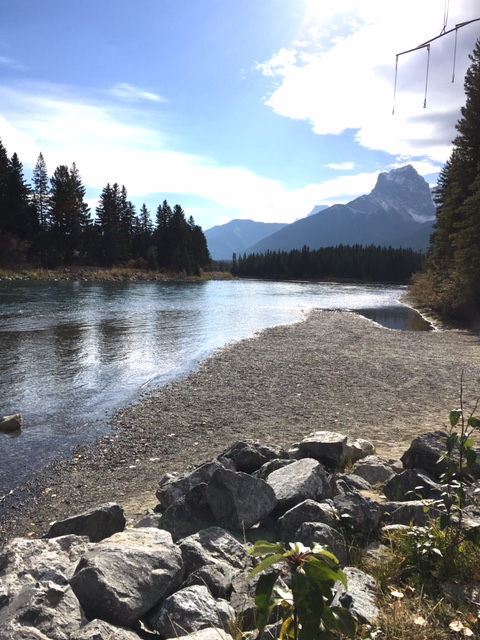 Enjoy fishing and rafting on Bow River in Canmore near Banff National Park