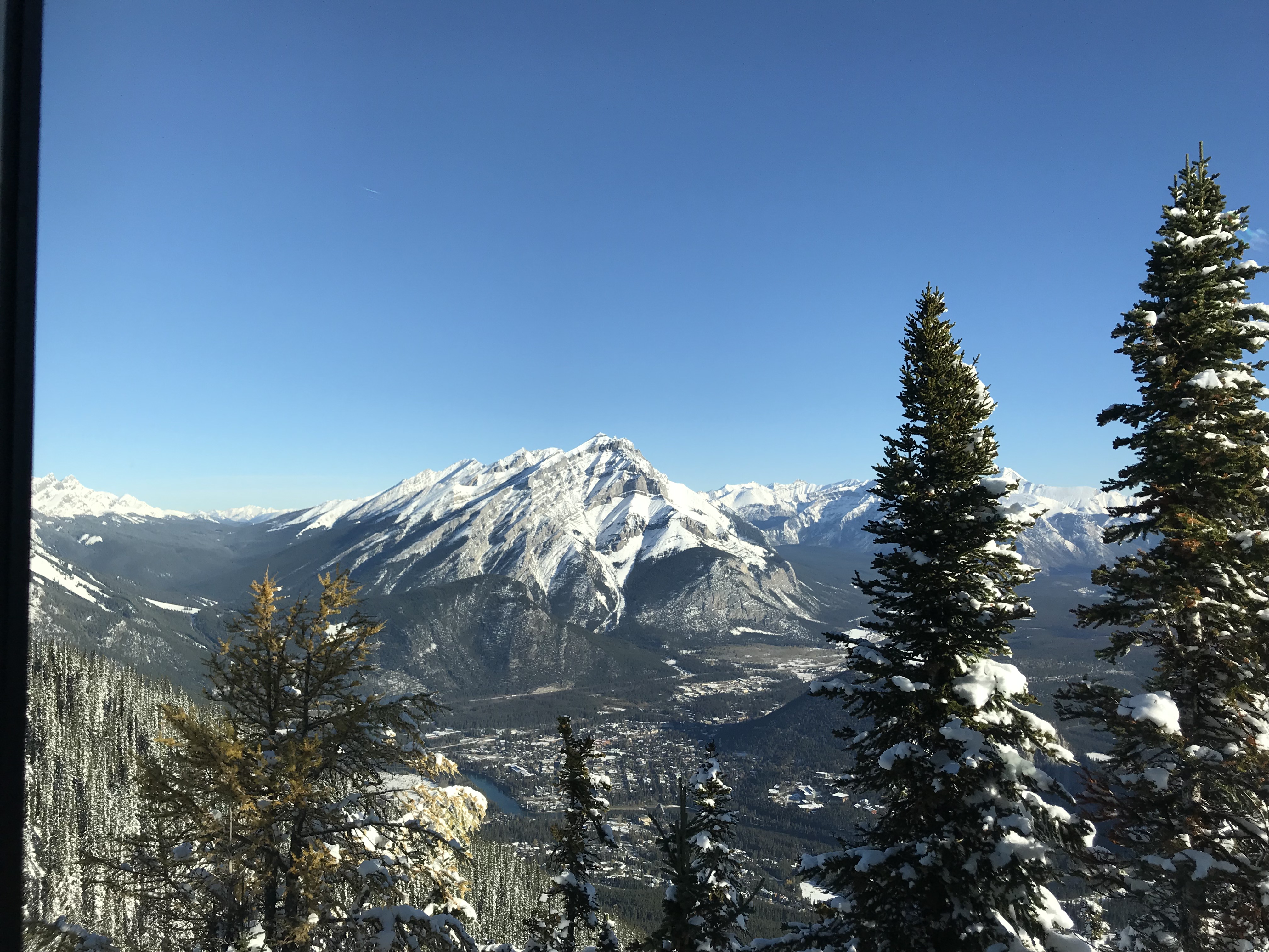 Cascade Mountain view from Sulfur Mountain in Banff