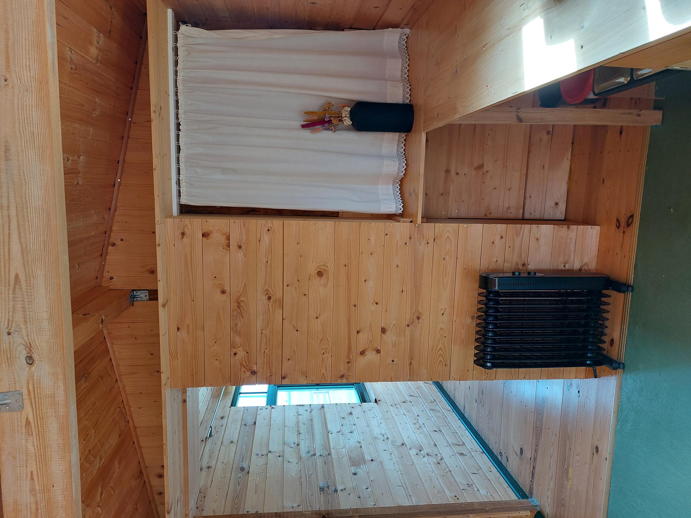 Heating unit in the Red Wagon for chillier summer nights