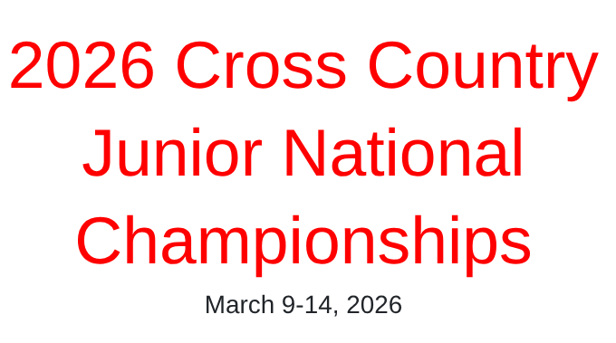 Cross County Junior National Championship sign