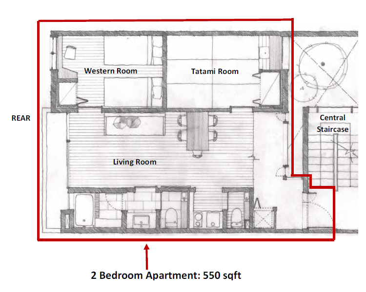Shimaya Stays Komatsu Residences - 2F 2BR Layout