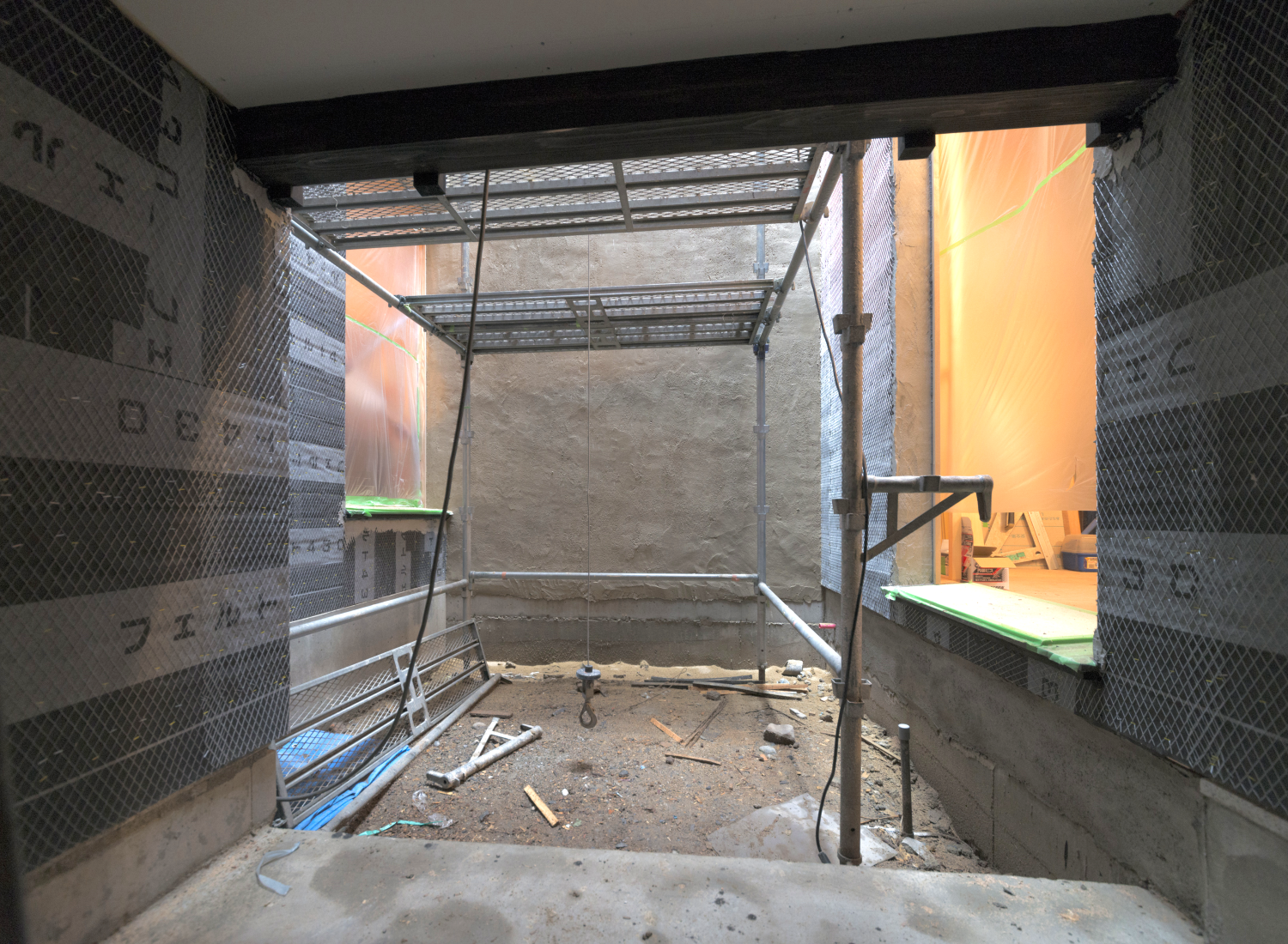 Shimaya Stays Komatsu Residences Construction - Central indoor garden