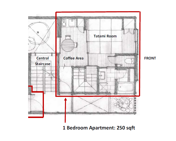 Shimaya Stays Komatsu Residences - 2F 1BR Layout