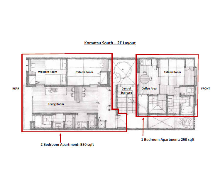 Shimaya Stays Komatsu Residences - 2F Layout