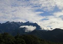 Cloud gathered around the summit