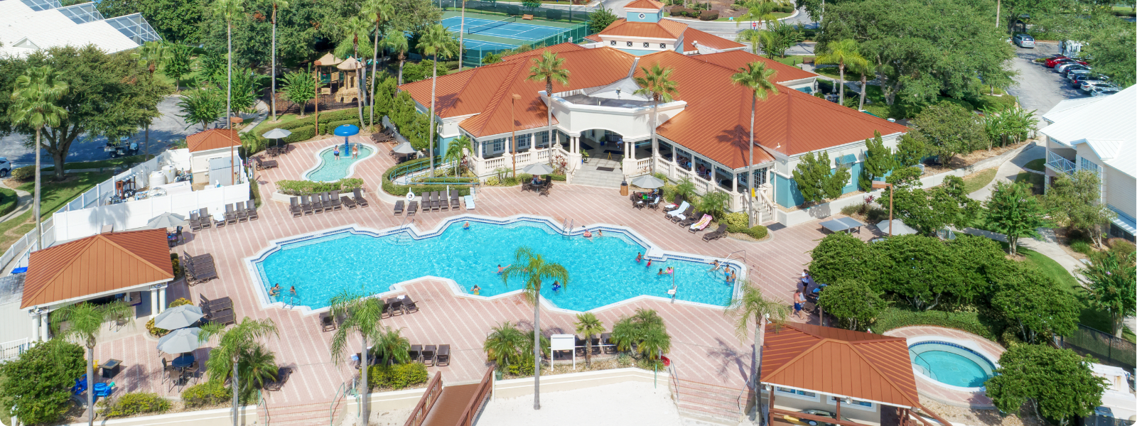 Summer Bay Orlando - five pools, water playground, heated pool, and jacuzzi.