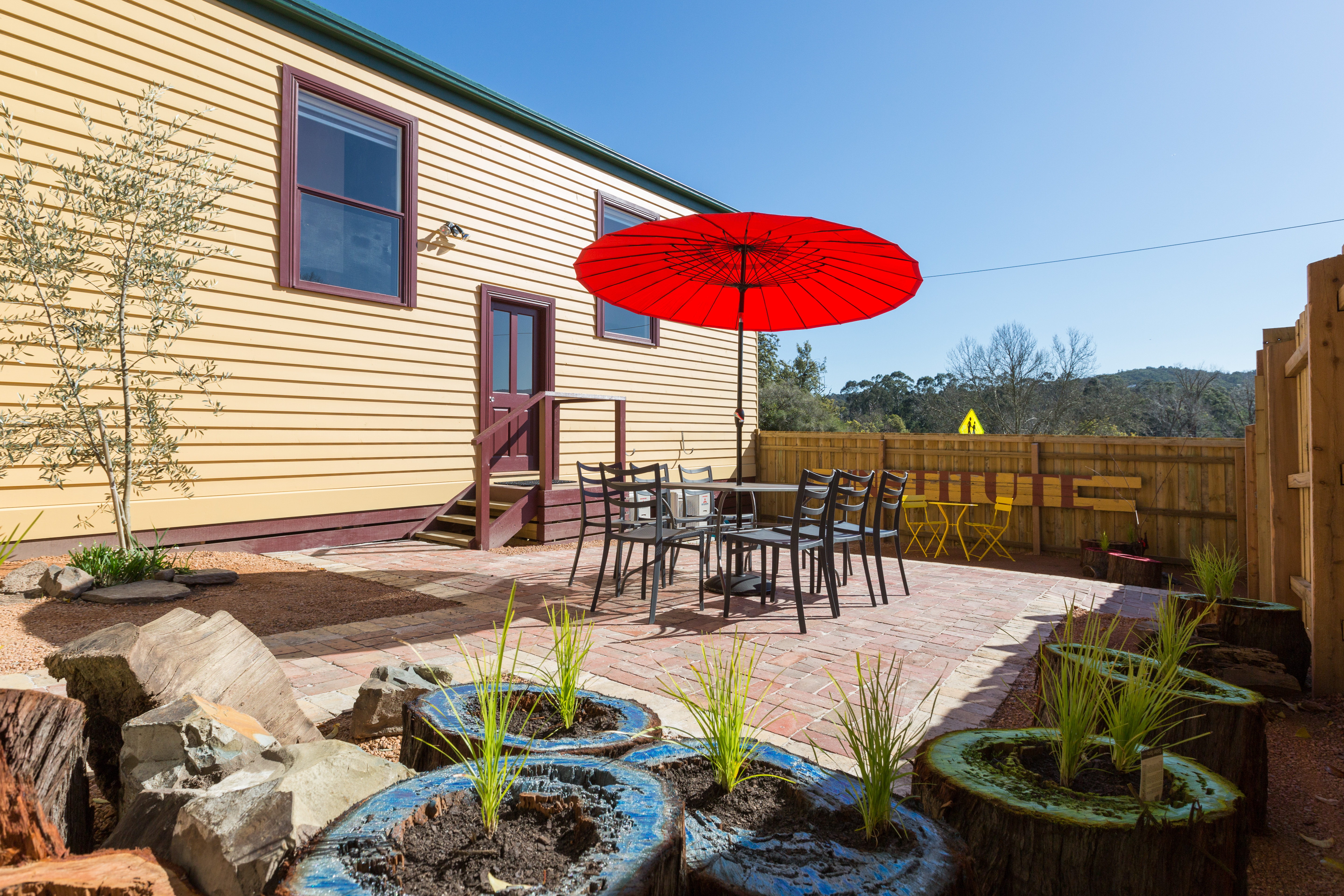 Outside shared garden area