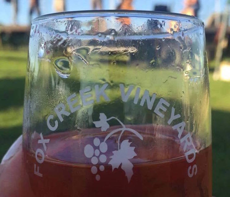 Wine in a Fox Creek Vineyards glass