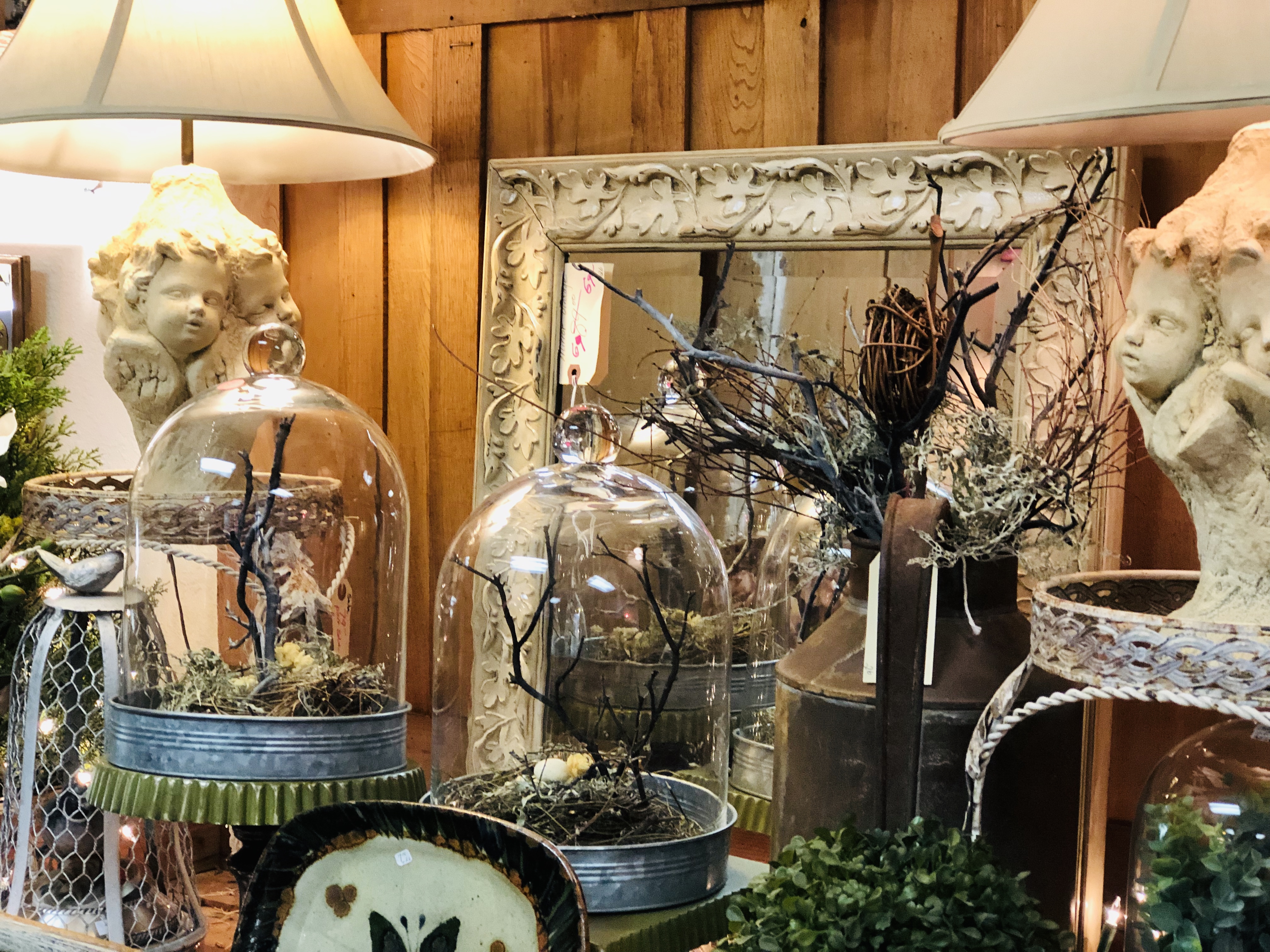 Antique display at an antique mall