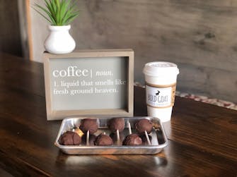 Chocolate cake balls at The Bold Goat in Fairfield, Il.
