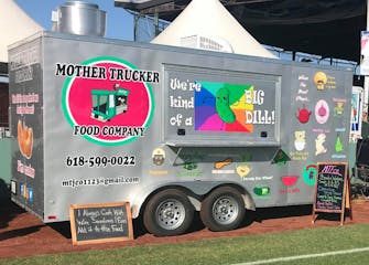 Mother Trucker silver food truck
