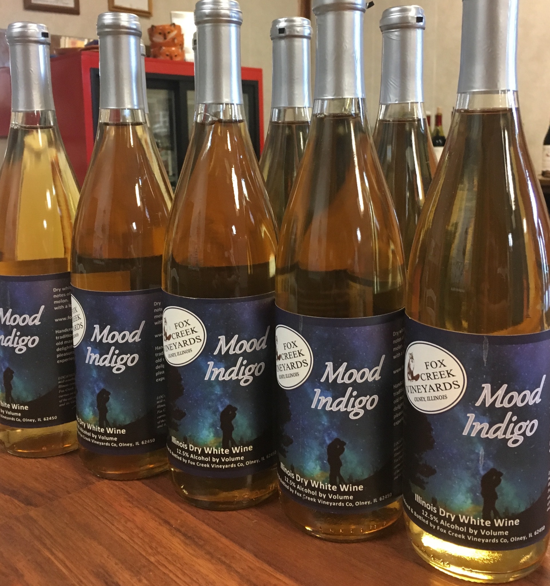 Bottles of white wine