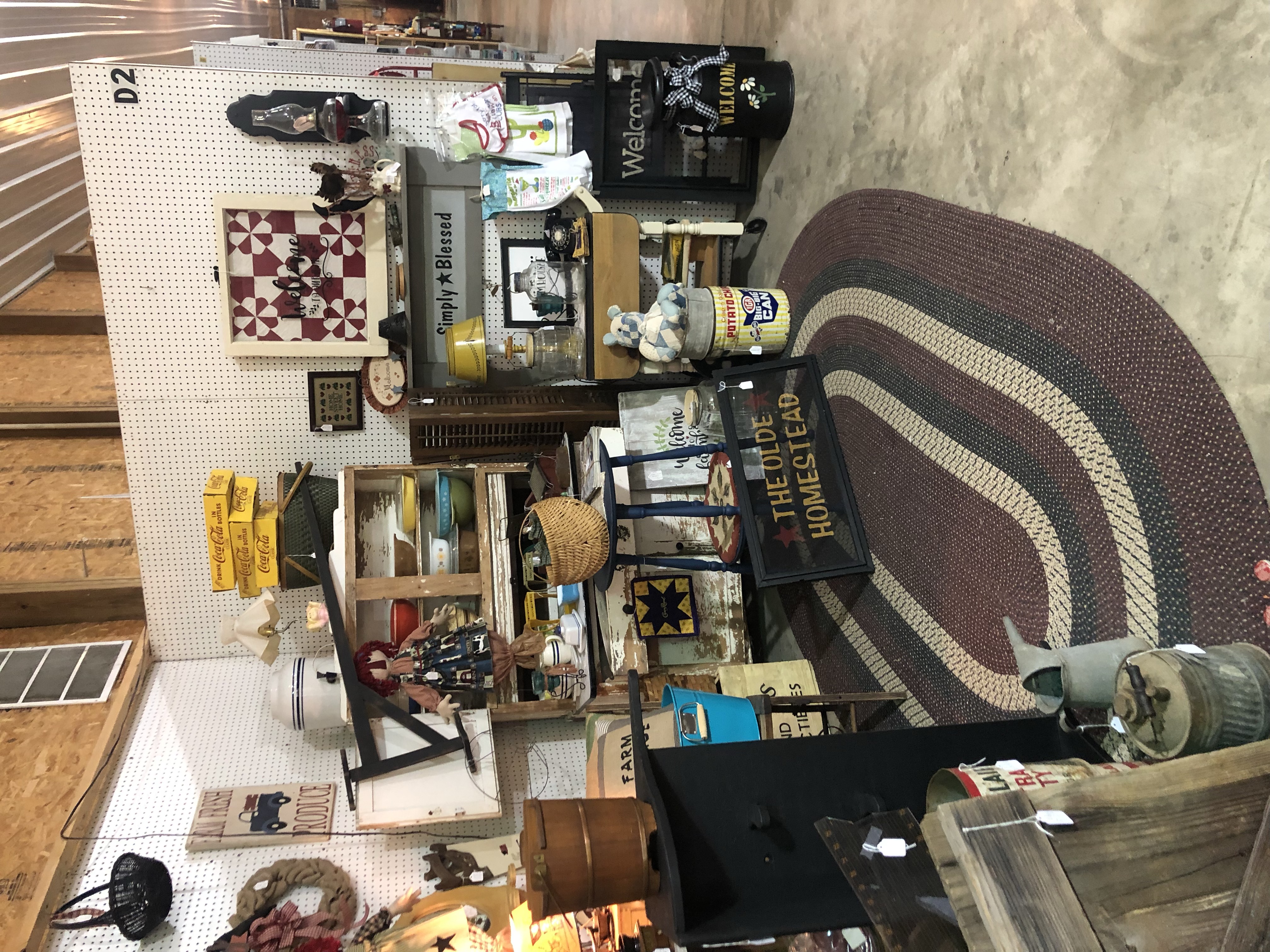 Antique display at an antique mall