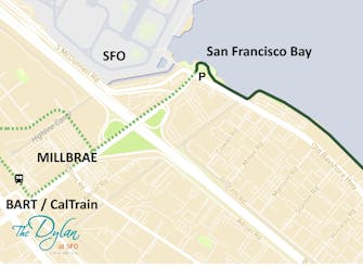 San Francisco Bay Trail is a 5 minute walk from The Dylan #sfo #bart #caltrain #millbrae