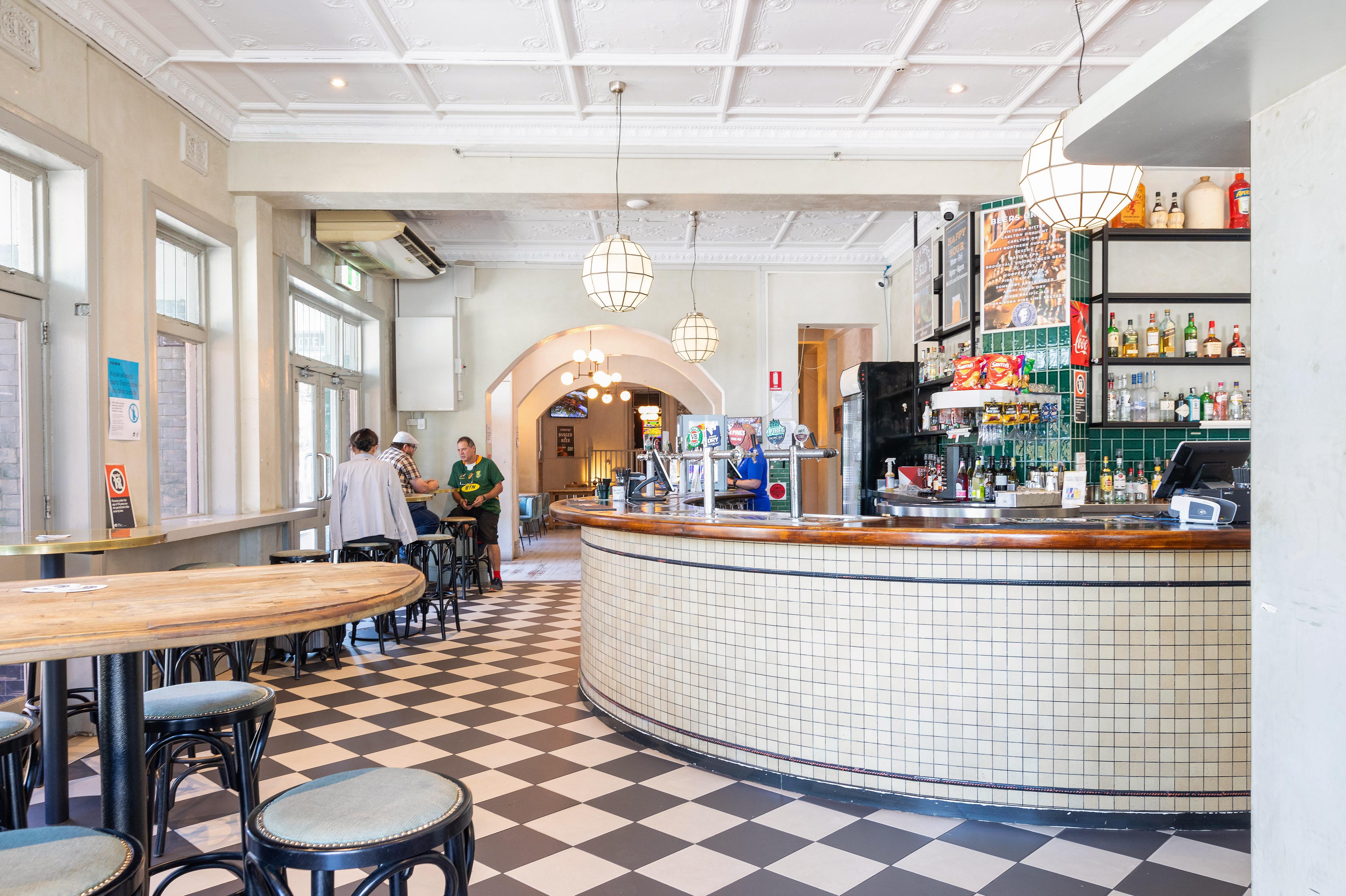 Internal bar of Captain Cook Hotel - Paddington, Sydney.