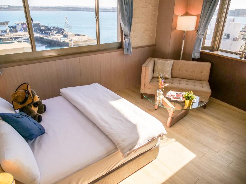 MF Hotel Penghu — guest room overlooking the harbor